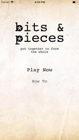 Bits & Pieces - Word Puzzle