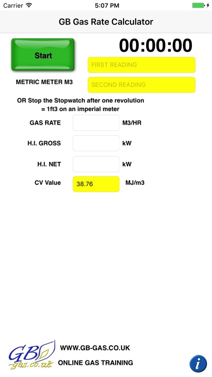 GB Gas Rate Calculator