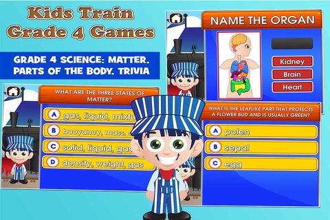 Kids Trains Fourth Grade Games screenshot 4