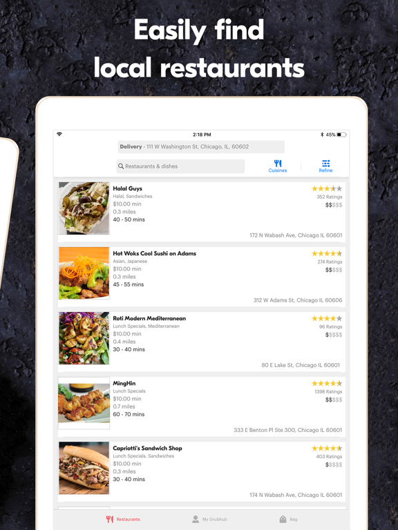 Grubhub Food Delivery & Takeout screenshot