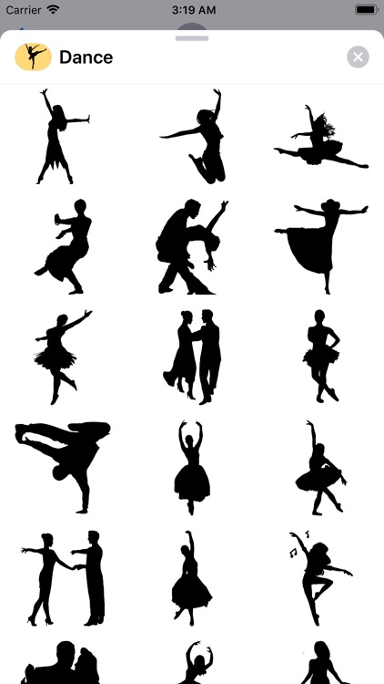 Dance Silhouette Stickers