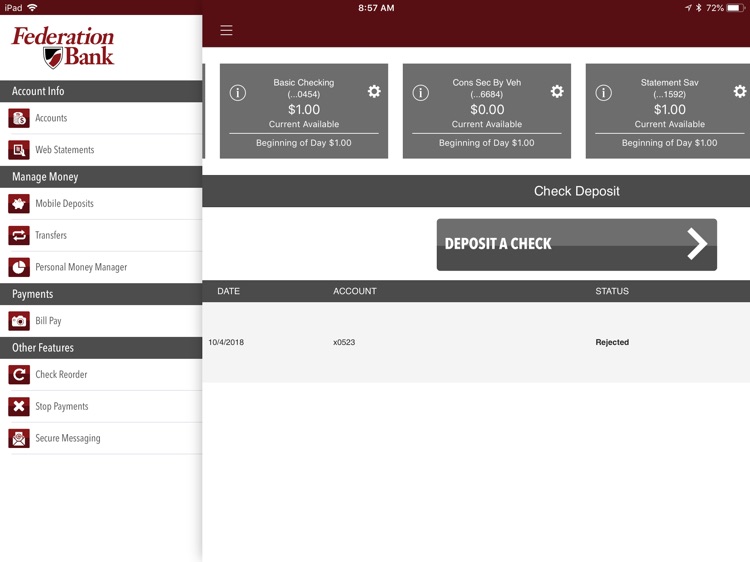 Federation Bank for iPad