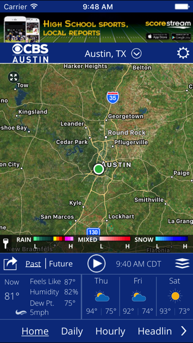 CBS Austin WX screenshot 2