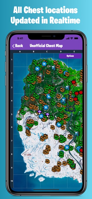 chest map for fortnite 4 - fortnite chest spawn map
