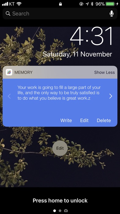 Memory - Memo, Widget screenshot1