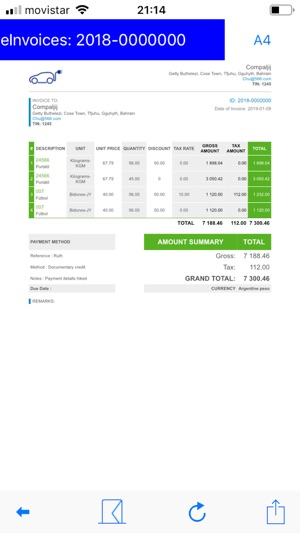 Electronic Invoice Cryto