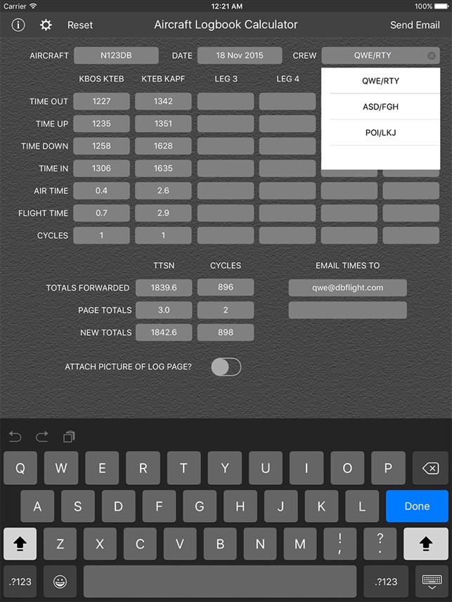 Aircraft Logbook Calculator(圖2)-速報App