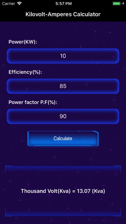 Kilovolt-amperes Calculator screenshot-4