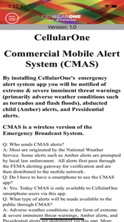 Cmas extreme blue alert