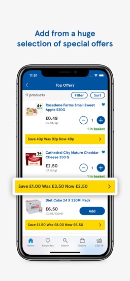 Tesco Groceries for iPhone app screenshot