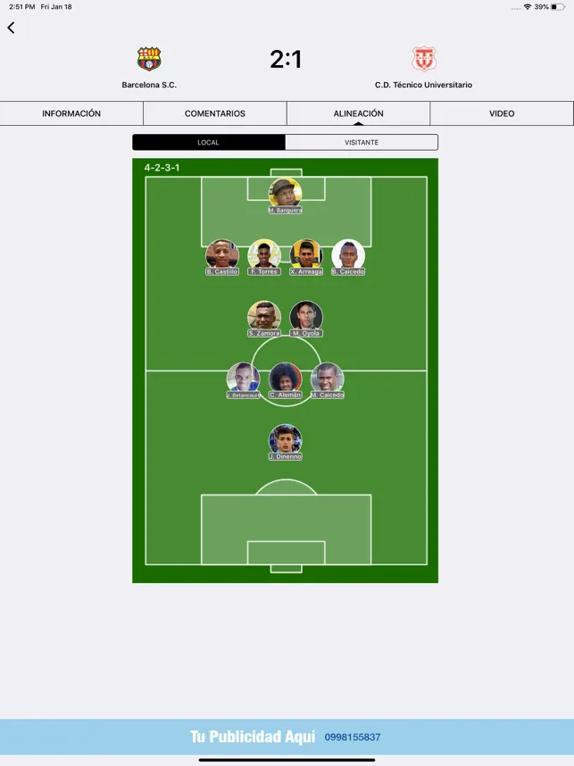 Screenshot 2 FutbolEc iphone