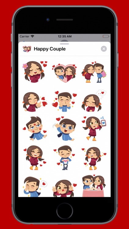 Happy Couple Valentine Sticker