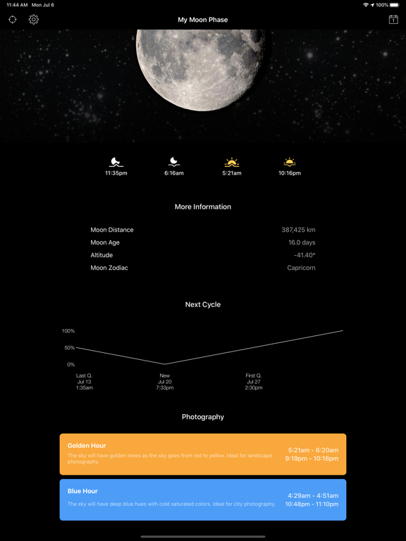 My Moon Phase - Lunar Calendar screenshot 2