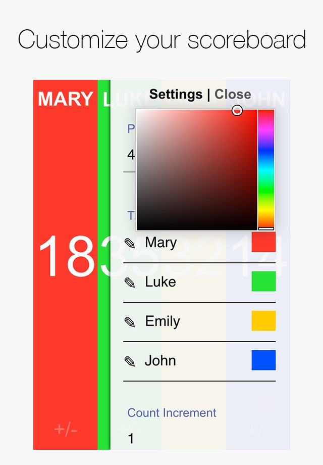 Score! A simple scoreboard screenshot 2