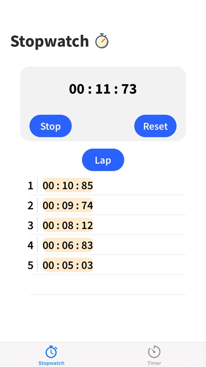 Minimalistic stopwatch