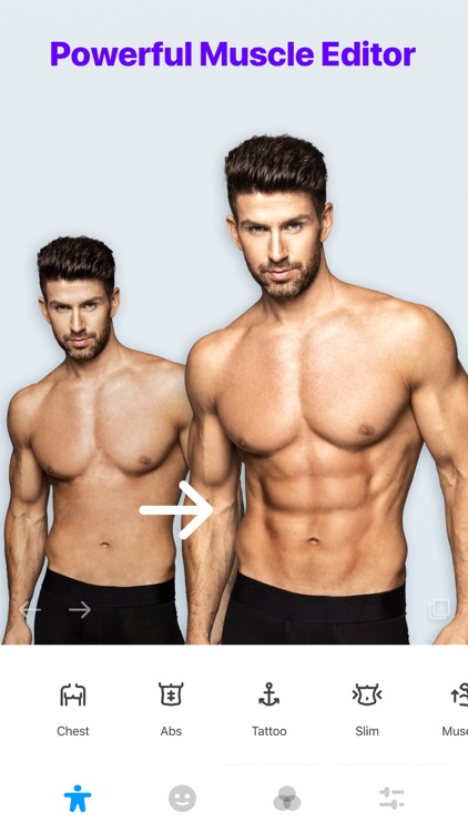 Manly - Body Muscle Editor Pro screenshot-0
