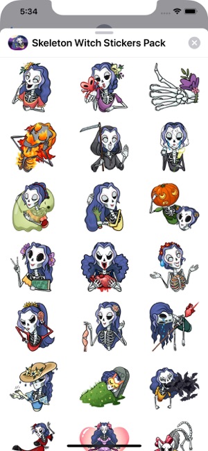 Skeleton Witch Stickers Pack(圖2)-速報App