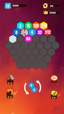 Game screenshot Honey Bee 2048 Hexagon apk