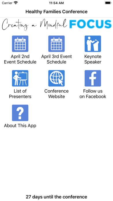 Screenshot #1 pour Healthy Families Conference