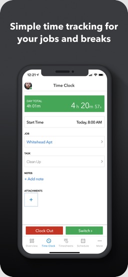 QuickBooks Time Tracking app screenshot
