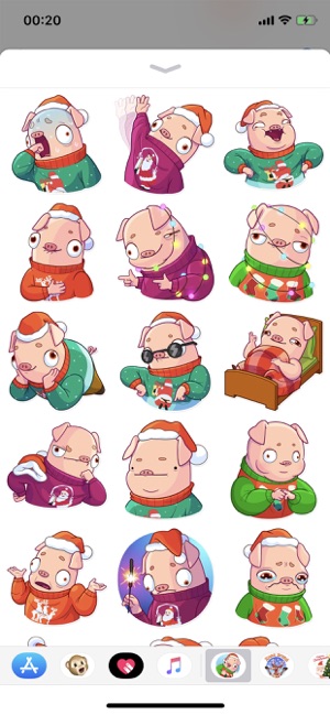 Christmas Piggy Funny Sticker(圖3)-速報App