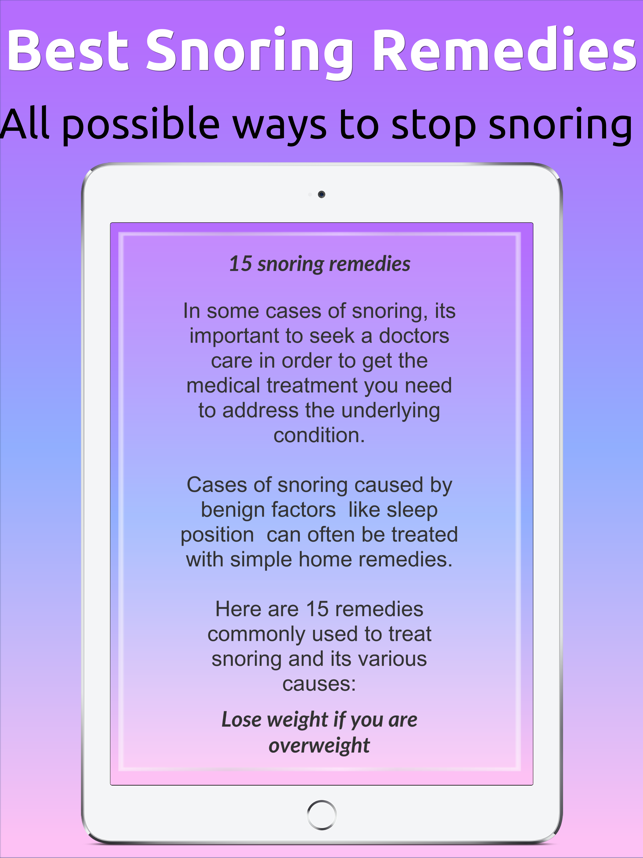 ‎Snoring Solutions Screenshot