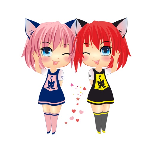 Sira & Mira Chibi Manga Emoji iOS App