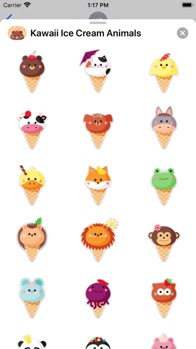 Kawaii Ice Cream Animals screenshot 3