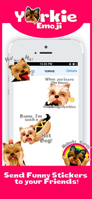 Yorkie Dog Emoji Stickers(圖4)-速報App