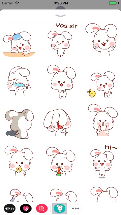 Sweety Bunny Animated Stickers