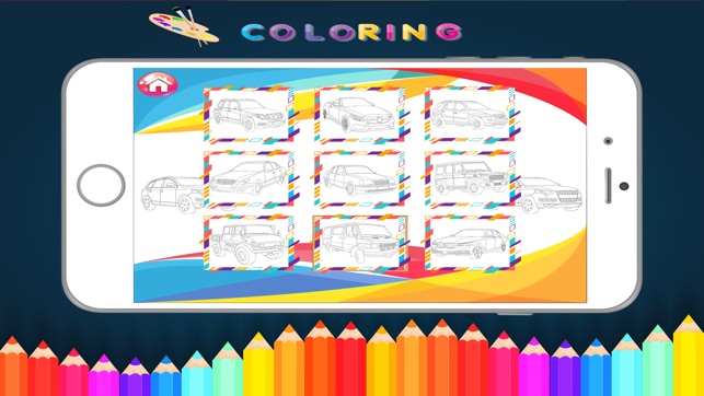 Cars coloring book - kids Game(圖4)-速報App