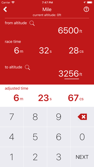 Race Time Altitude Conversion(圖2)-速報App