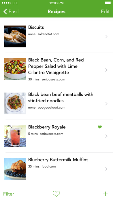 Basil Recipe Manager screenshot1