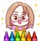 Icon glitter dolls coloring