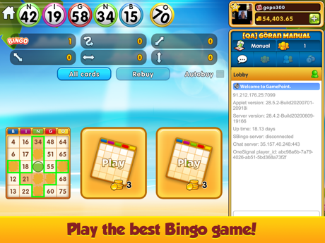 Cheat codes for GamePoint Bingo cheat codes