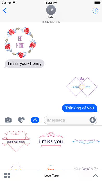 How to cancel & delete Love Typo - Animated Minimal Typography Stickers from iphone & ipad 3