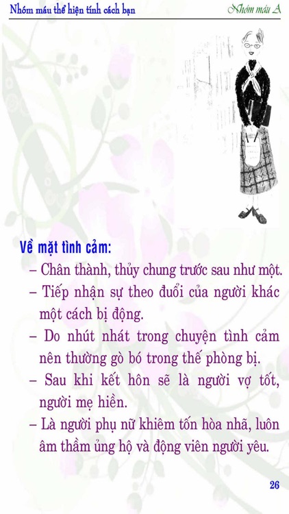 MÁU A THỂ HIỆN TÍNH CÁCH BẠN