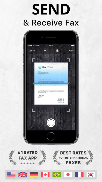 Fax app send fax on iPhone