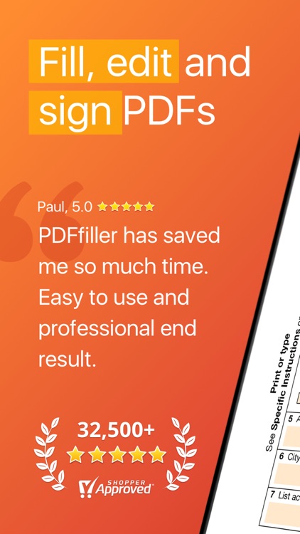 pdfFiller: Document editor&pdf screenshot-0