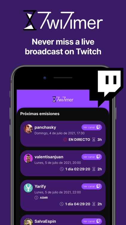 Twitimer: Twitch guide