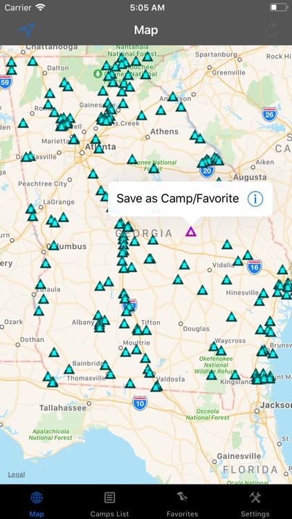 Georgia – Camping & RV spots screenshot-3
