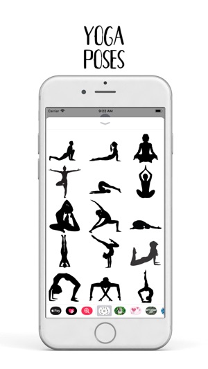 Yoga Pose Silhouette Stickers(圖2)-速報App