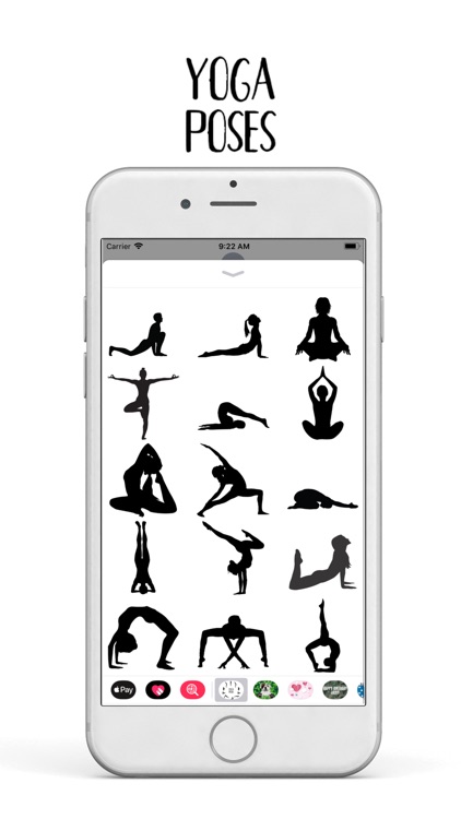 Yoga Pose Silhouette Stickers