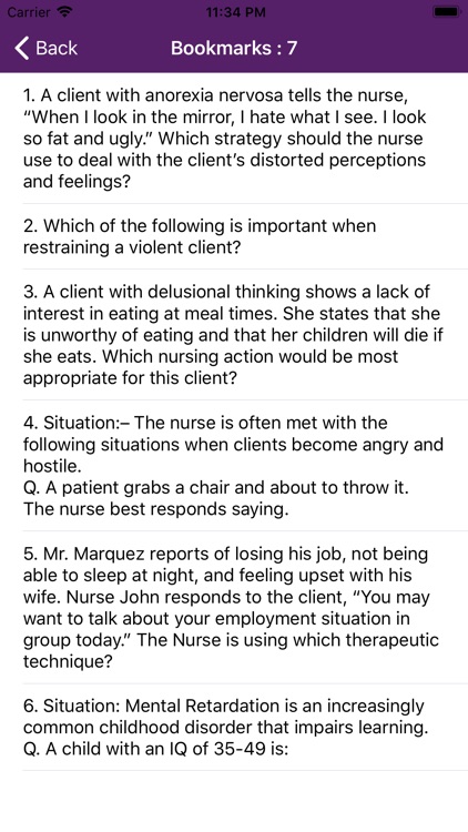 Psychiatric Nursing Mock Exam screenshot-6