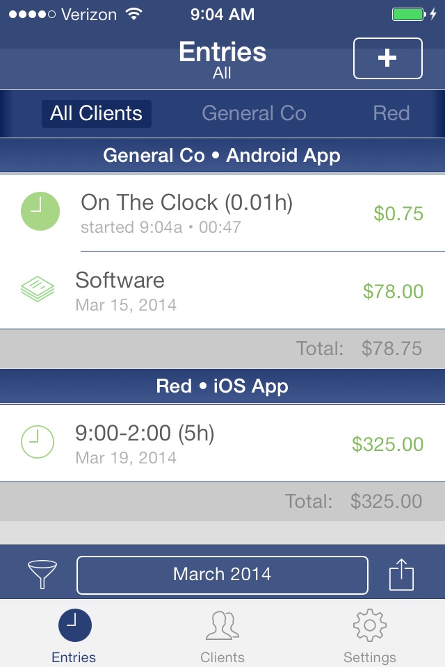Billing Hours -  Time Tracking screenshot 2
