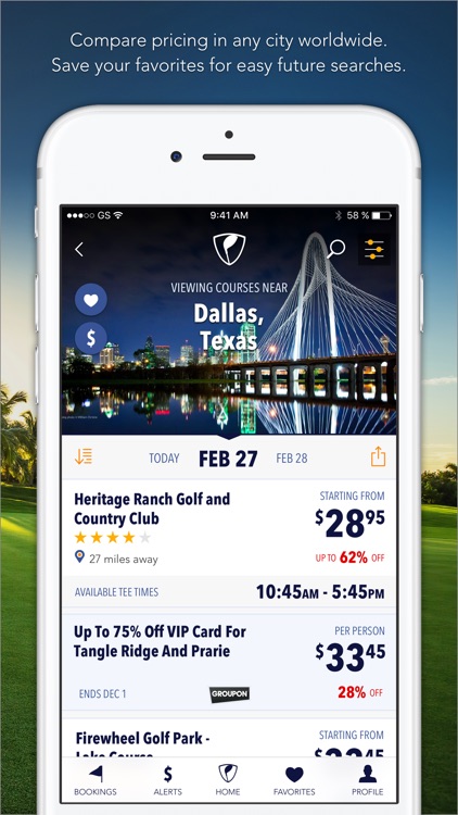 Supreme Golf: Search Tee Times
