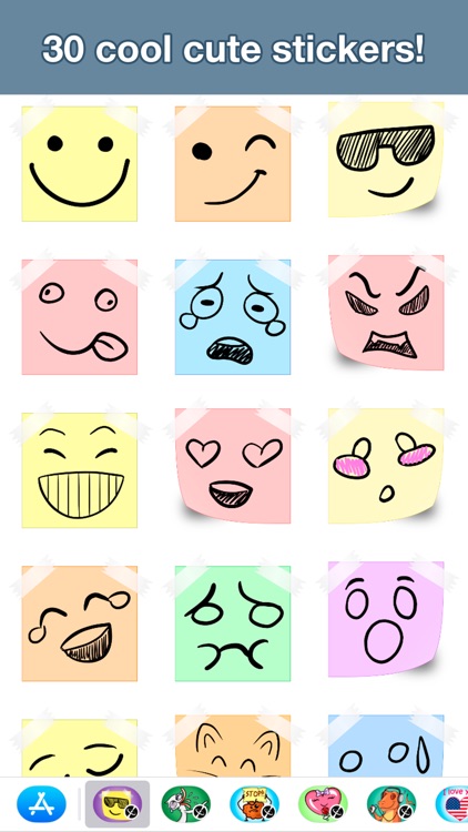 Paper emotion stickers