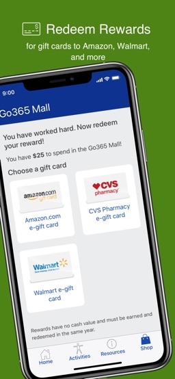 Go365 for Healthy Horizons app screenshot