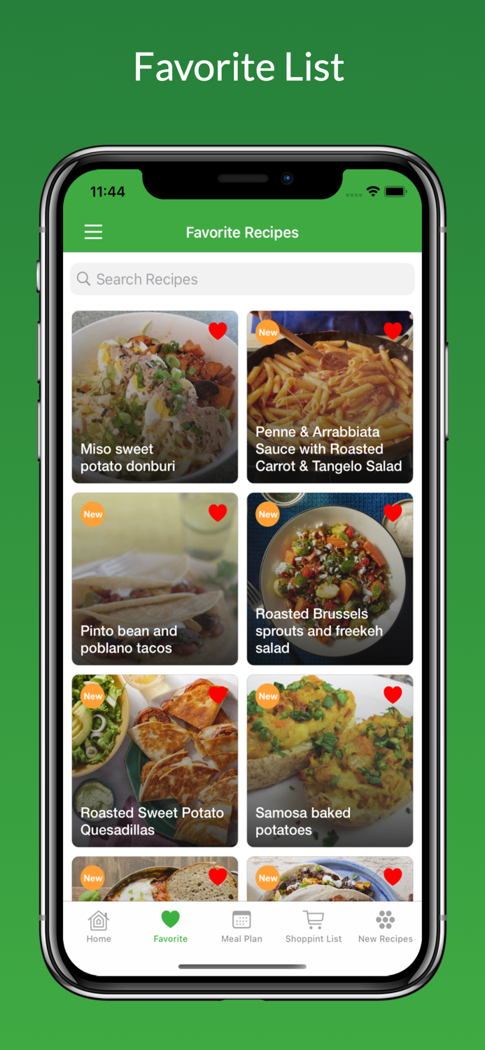 Vegetarian Recipes  Meal Plan