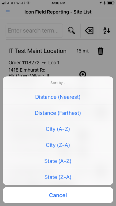 How to cancel & delete Icon Field Reporting from iphone & ipad 3